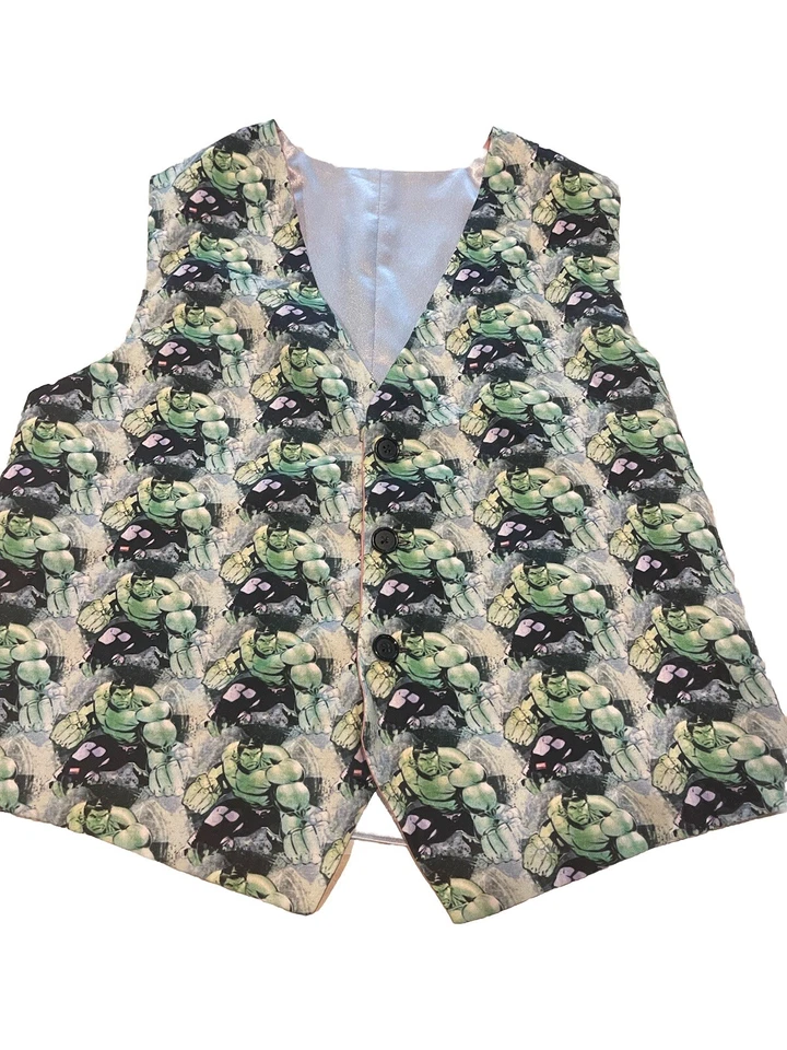 Incredible Hulk Vest Men’s Groomsman Vest Wedding Party Costume Marvel - Image 2 of 4