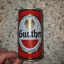 Gunther Light Lager 12oz Bottom Opened Collectible Pull Tab Beer Can
