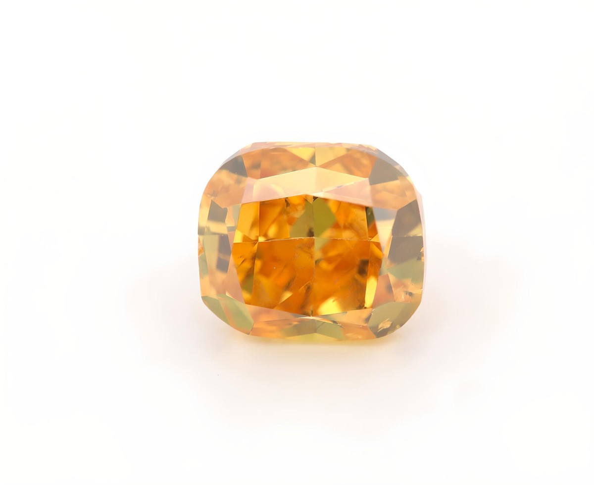 FANCY INTENSE ORANGY YELLOW ペアシェイプリング/0.370ct/CGL/JRT0018