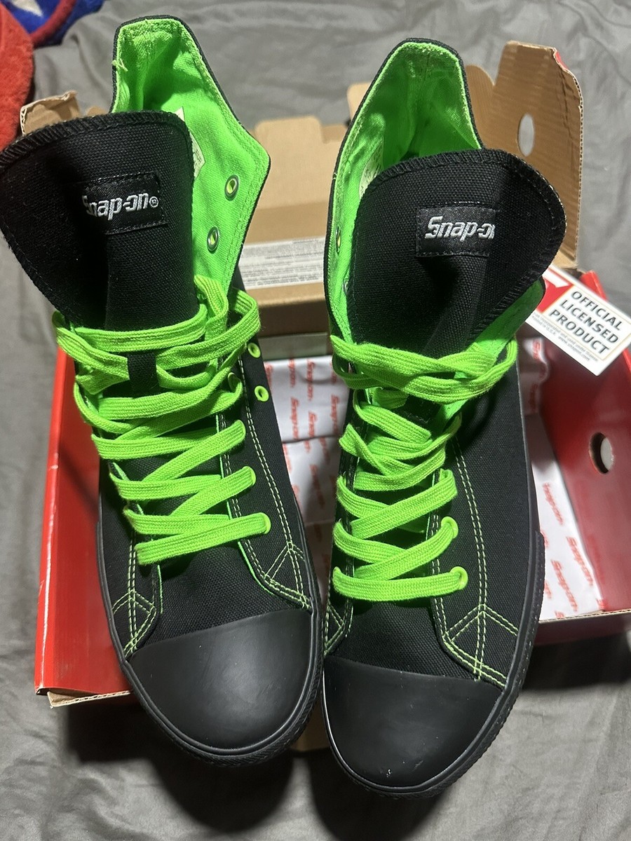 High Top Neon Green Sports Shoes Neon Green Converse