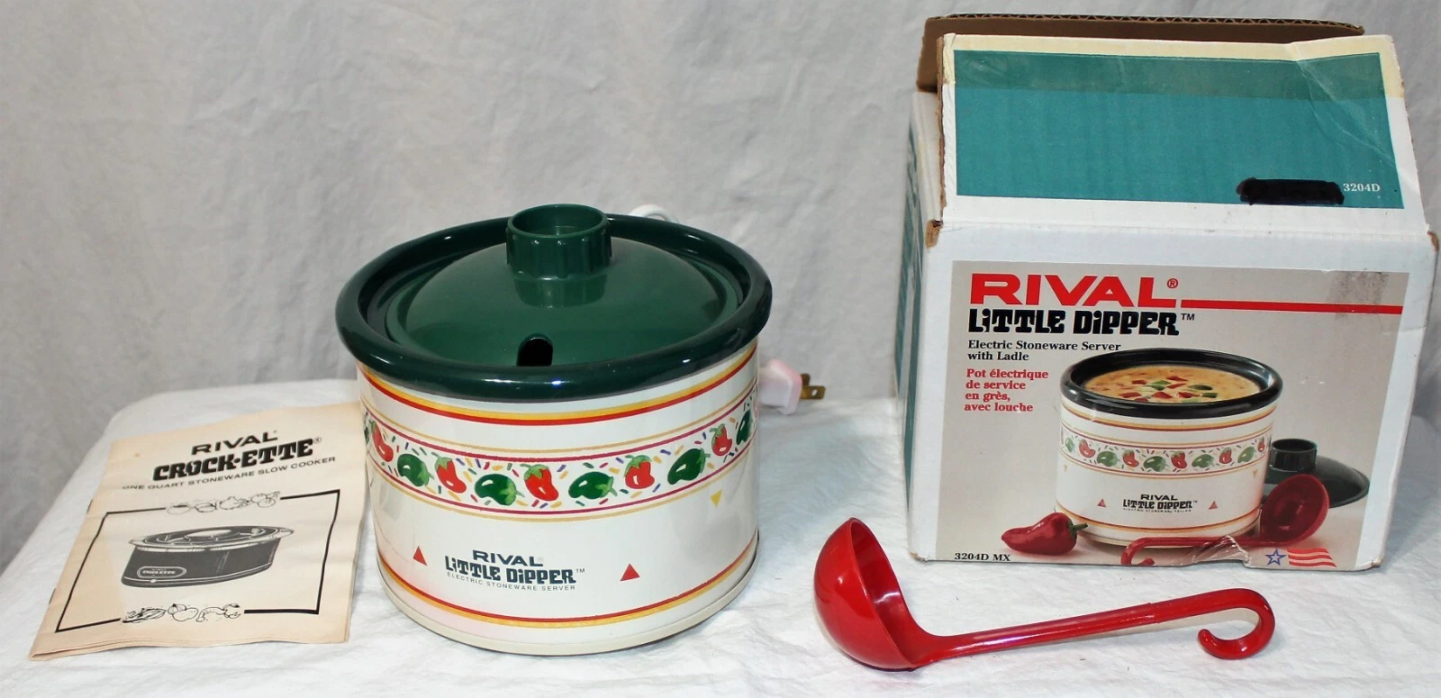 Rival Little Dipper Electric Stoneware Server with Ladle Model 3204D New in Box