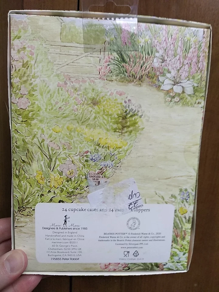 MERI MERI - BEATRIX POTTER PETER RABBIT EASTER CUPCAKE KIT - 24 PICKS & LINERS - Image 2 of 2