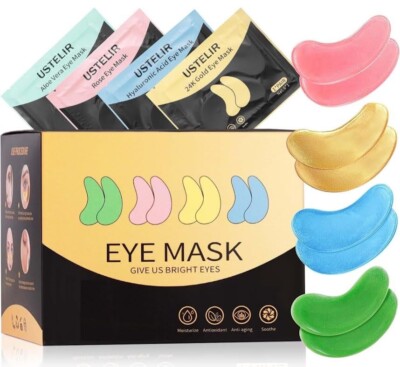 Ustelir Under Eye Patches for Dark Circles, Puffy Eyes, Under-eye Bags, Wrinkles