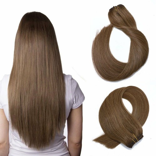 Sew In Hair Extensions Long To 28inch Weave Remy Human Hair Weft 100g Highlight - Picture 14 of 34