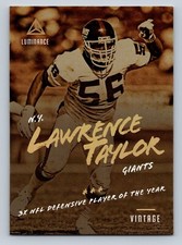 LAWRENCE TAYLOR 2018 PANINI LUMINANCE #1 VINTAGE PERFORMERS NEW YORK GIANTS