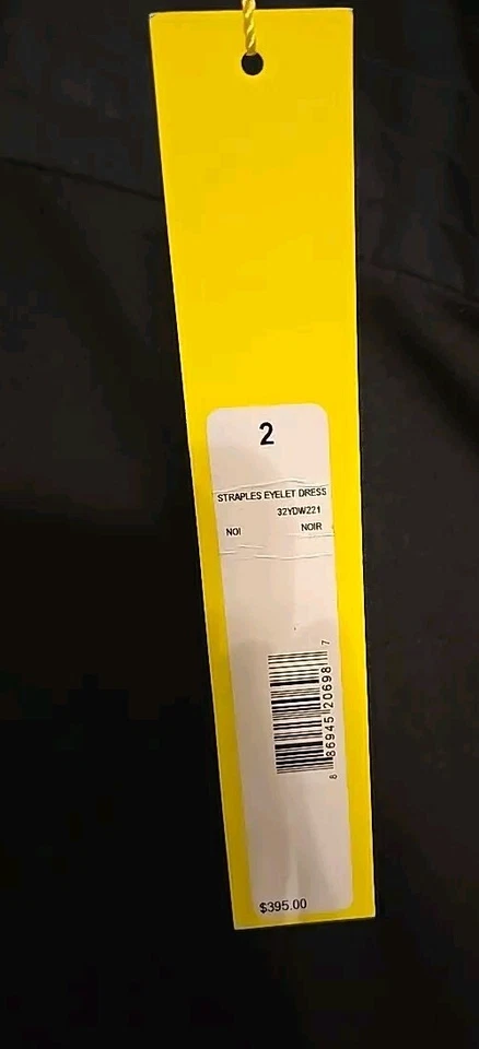 Catherine Malandrino Dress Black Strapless Eyelet Size 2 NWT - Image 4 of 4