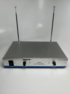 Shure professional wireless microphone system pg-58a No Power Cord dual channel
