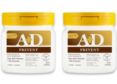 2 Pack A + D Prevent Original Ointment Diaper Rash Skin Protectant 16oz 07/2026