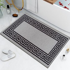 Non Slip Bath Mat Water Absorbent Toilet Pedestal Mats Small Large Bathroom Rug