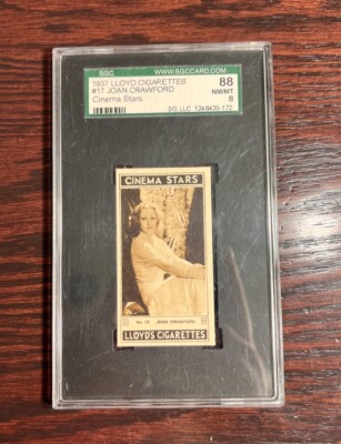 1937 Lloyd & Sons Cinema Stars #17 JOAN CRAWFORD  SGC 88/8 NM/MINT