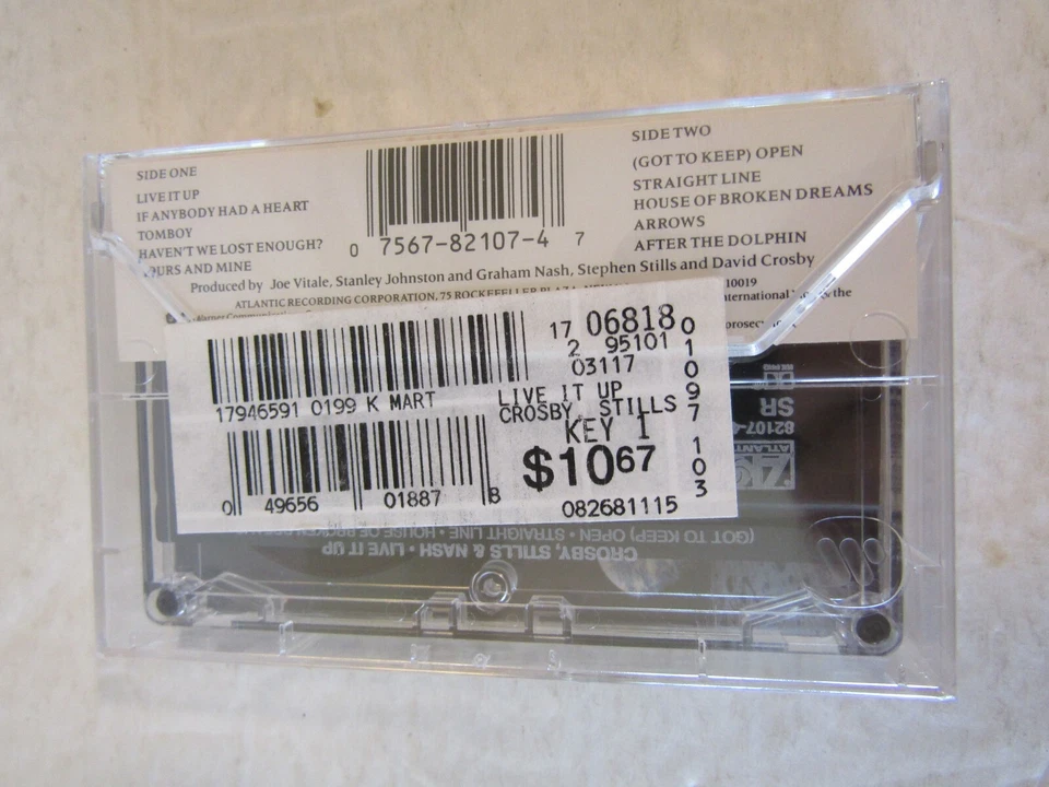 Crosby Stills Nash Cassette Live It Up *BRAND NEW SEALED* - Image 2 of 4