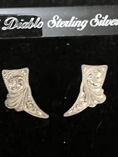 Vintage Diablo MFG Sterling Earrings Western English Collectible New Old Stock