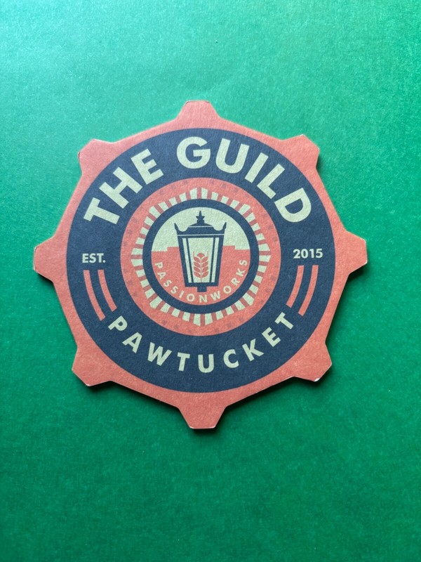 NEW GUILD BREWING "Pawtucket" CRAFT BEER COMPANY COASTER WARREN RHODE ISLAND