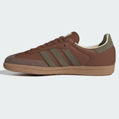 Adidas Samba OG Shoes 'Olive Strata/Preloved Brown' - IE9122