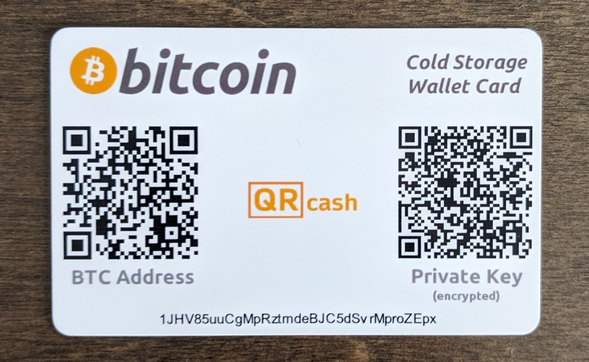 Bitcoin cold storage wallet card made of high quality PVC with scratch off  strip