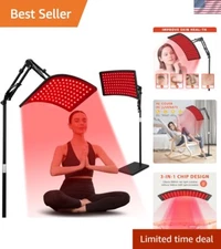 Curved Red LED Light Therapy Lamp - Professional Skin Treatment at Home