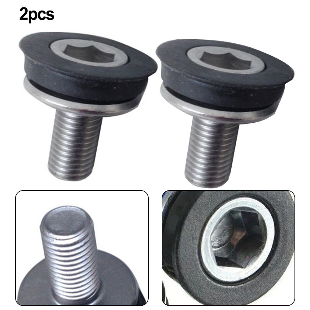 Bicycle Crank Bolts - M8 Aluminum Alloy Bottom Bracket Axle Bolts (2 Pack, Multiple Colors)