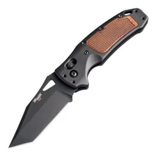 SIG Knives by Hogue K320 AXG S30V 3.5" Tanto Black Aluminum/Walnut 36367