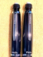 Paper Mate PhD Pencils .5mm Rare Gloss Black and Chrome (2) , NOS