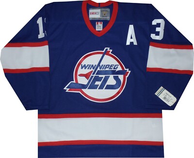 Winnipeg Jets Teemu Selanne CCM M550 Blue Throwback Jersey NEW Tags