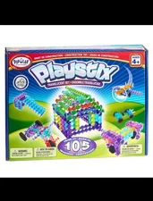 POPULAR PLAYTHINGS Playstix Translucent Set Construction Toy Building Blocks ...