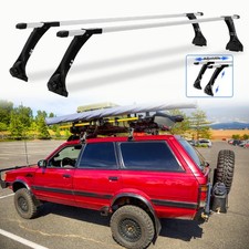 For Subaru Loyale Adjustable Roof Rack Cross Bars Rain Gutter Cargo Kayak Bike