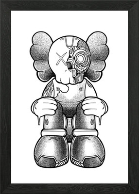 Kaws gerahmtes Wandbild Poster Leinwanddruck Bild