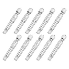 10pcs 1/4" Hex Shank 3/16" Magnetic Hex Screwdriver Bit S2 Steel 2" Length