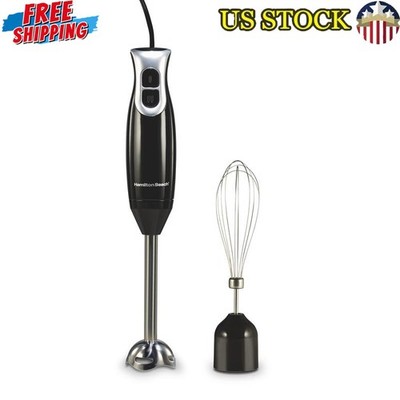 2 Speed Immersion Blender Whisk Attachment Smoothies Soups Dips Purees New