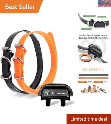 Durable Waterproof Dog Training Collar Straps 2-Pack - Perfect Fit for All Sizes
