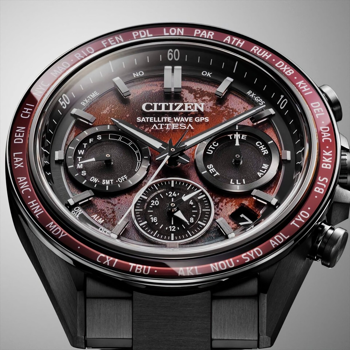 CITIZEN ATTESA Shades of Red CC4077-71Z Chronograph Titanium Watch