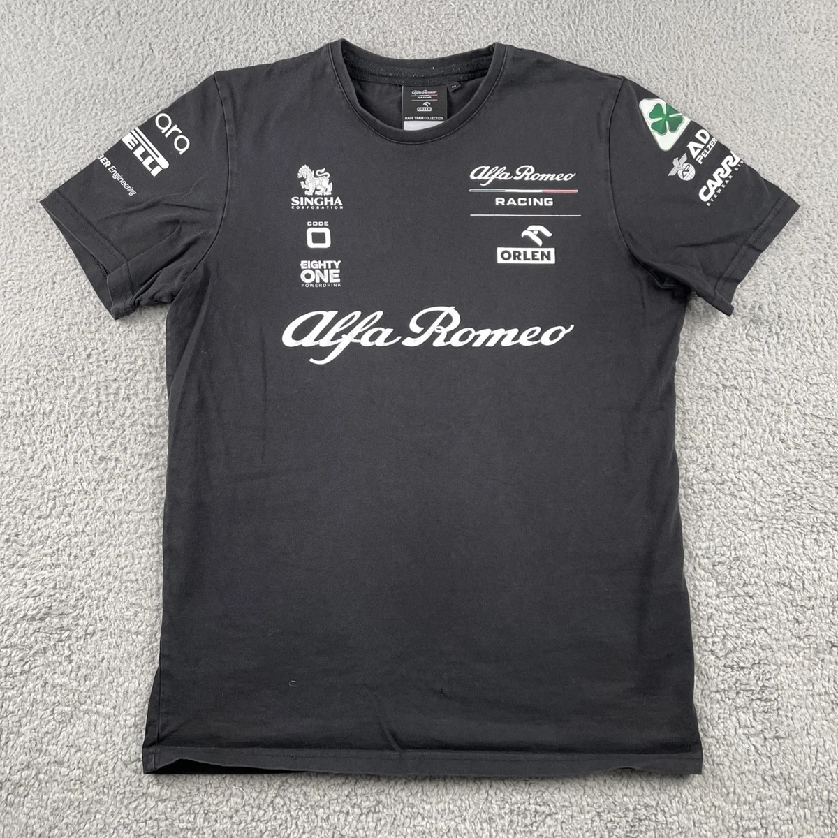 T-shirt Alfa Romeo Blanc Avec Logo Rouge - Taille XL, Neuf Avec étiquettes