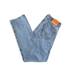 Levi Strauss 501 Original Fit Mens Jeans Light Wash Button Fly W32 L34