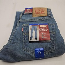NWT Levi's 511 Slim Flex Stretch Jeans Boys 12 West Lake Comfort Stretch Pockets