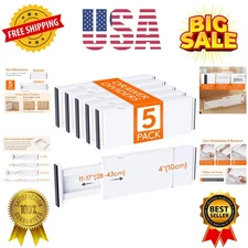 5-Pack Adjustable Drawer Dividers - Expandable Organizers for Tidy Living Spaces