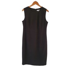Calvin Klein Sleeveless Seam Sheath Dress Womens Size 12 Black Classic Cocktail