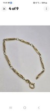 9ct yellow gold bracelet, hallmarked 