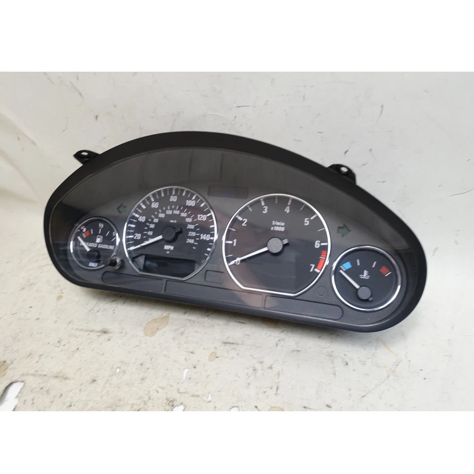 Cuadro de instrumentos BMW Z3 Roadster cupé M54 con anillos cromados 2001-2002 OEM Foto 3 de 4