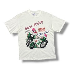 Vintage Steve Hislop Castrol Honda Racing T Shirt Motorcycle Michelin Mens Sz L