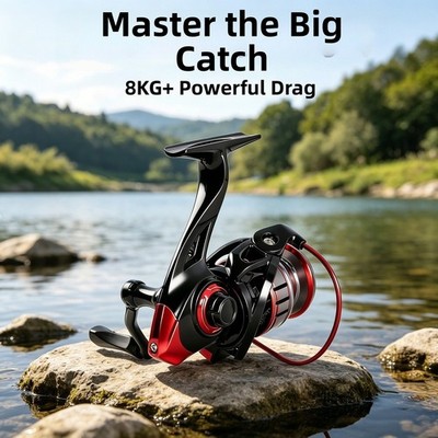 Rotating Fishing Reel All Metal Wire Cup 5.2:1 Gear Ratio Left or Right Hand