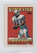 1988 Super Star Sticker Back Cards Warren Moon Mike Walter Anthony Munoz 0au4