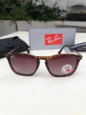 NUOVI OCCHIALI DA SOLE RAY-BAN RB4187 CHRIS 856/13 HAVANA SFUMATI AUTENTICI 54-18