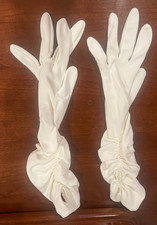 VTG Van Raalte Long White Opera Formal Nylon Gloves