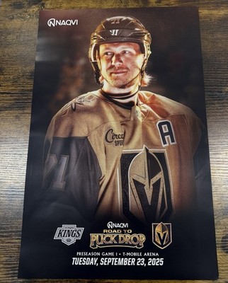 Vegas Golden Knights vs La Kings  9/23/25 Poster - Karlsson 1st Preseason Game