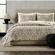 New Jeremiah Brent Home 3pc King Floral ' Geneva' Cotton Bedding Set Blanket