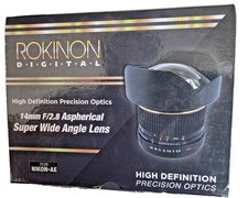 Rokinon 14mm f/2.8 Nikon -AE  Mount Aspherical super wide Angle Lens