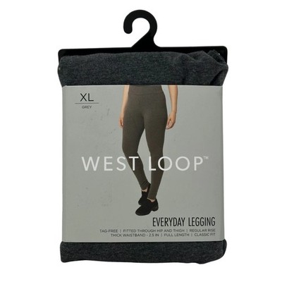 West Loop Everyday Legging Womens XL Grey Full Length Stretch Classic Fit