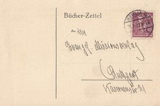 DR Card Libri-Zettel EF Minr.241 Berlino 15.6.23 gel. a Stoccarda
