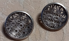 LOT D'ANCIENS  BOUTONS  EN METAL AJOURE   DIAMETRE 2,1 CM