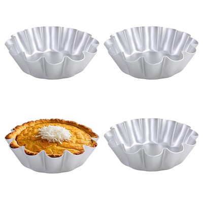 4PCS 4.5 Inch Ensaymada Mold, Bibingka, Torta, Non-Stick, Filipino, Set